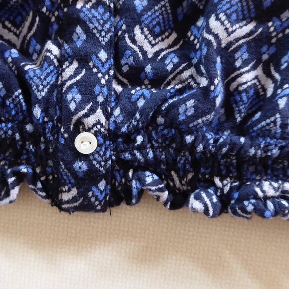 LUCKY BRAND WOMENS BLUE GRAY PATTERN SHIRT (PRE-OWNED) SIZE LARGE - Picture 7 of 11